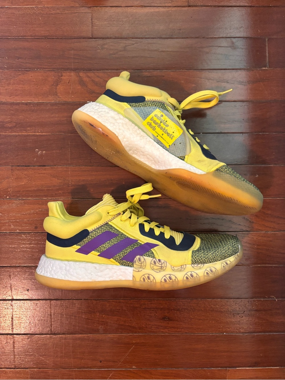 adidas Marquee Boost Low
Yellow Purple Black basketball shoes
